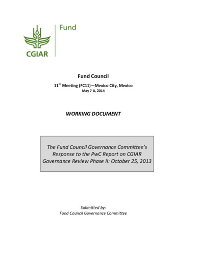 FCGC Response to PwC Report