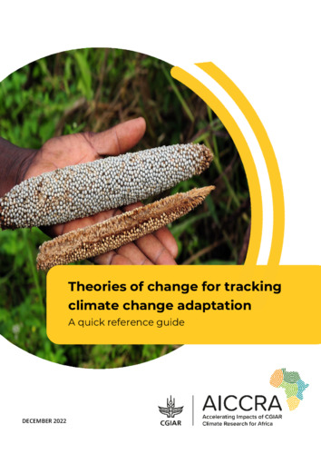 Theories of change for tracking climate change adaptation. A quick ...