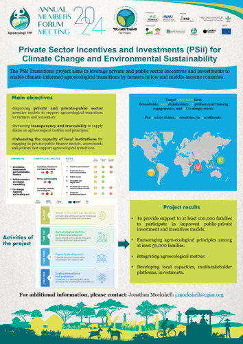 Private Sector incentives and investments (PSii) for climate change and ...