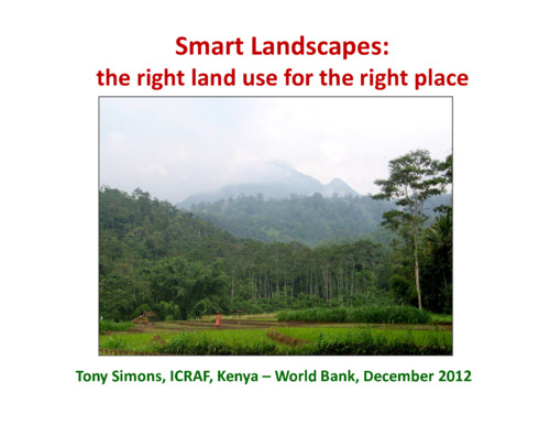 Smart Landscapes: the right land use for the right place