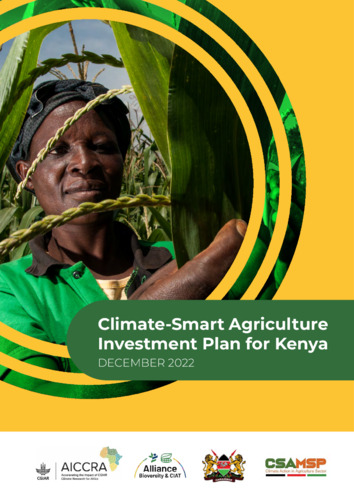 Climate Smart Agriculture Investment Plan For Kenya