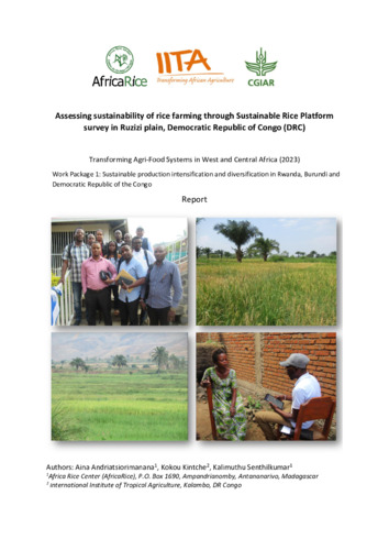 Assessing sustainability of rice farming through Sustainable Rice ...