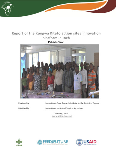 Report of the Kongwa Kiteto action sites innovation platform launch