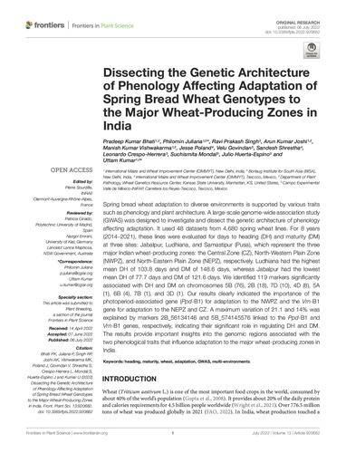 Dissecting the genetic architecture of phenology affecting