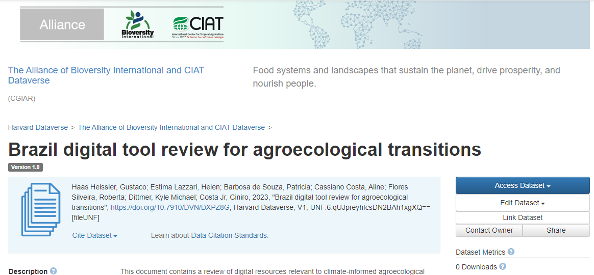 Brazil Digital Tool Review For Agroecological Transitions